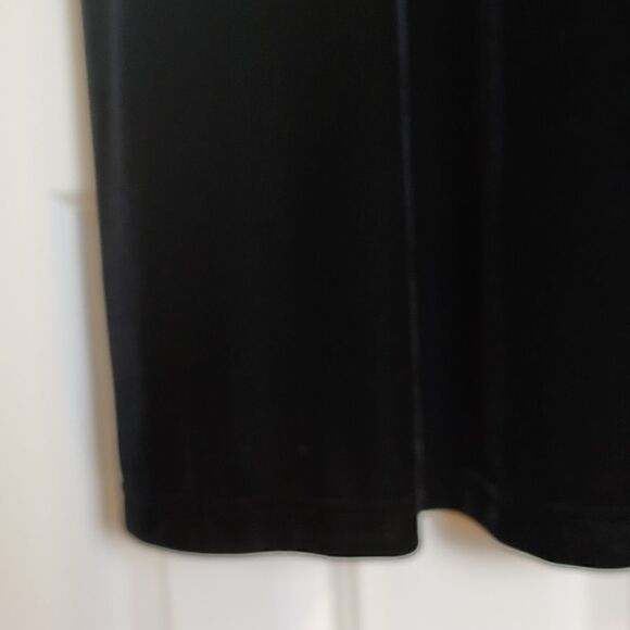 Vintage K C Spencer Mandarin Collar Velvet Maxi Dress Size 12 - Picture 7 of 11